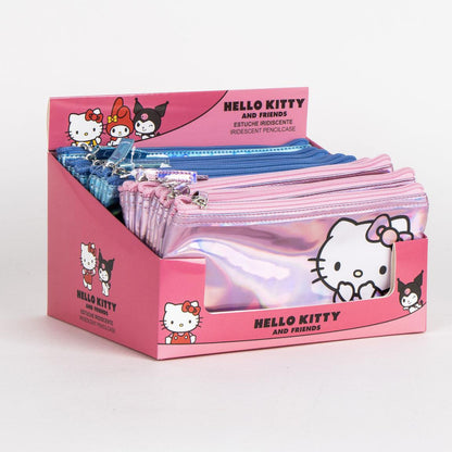 Hello Kitty Blue Iridescent Toiletry Bag for Children - 22 x 11 cm