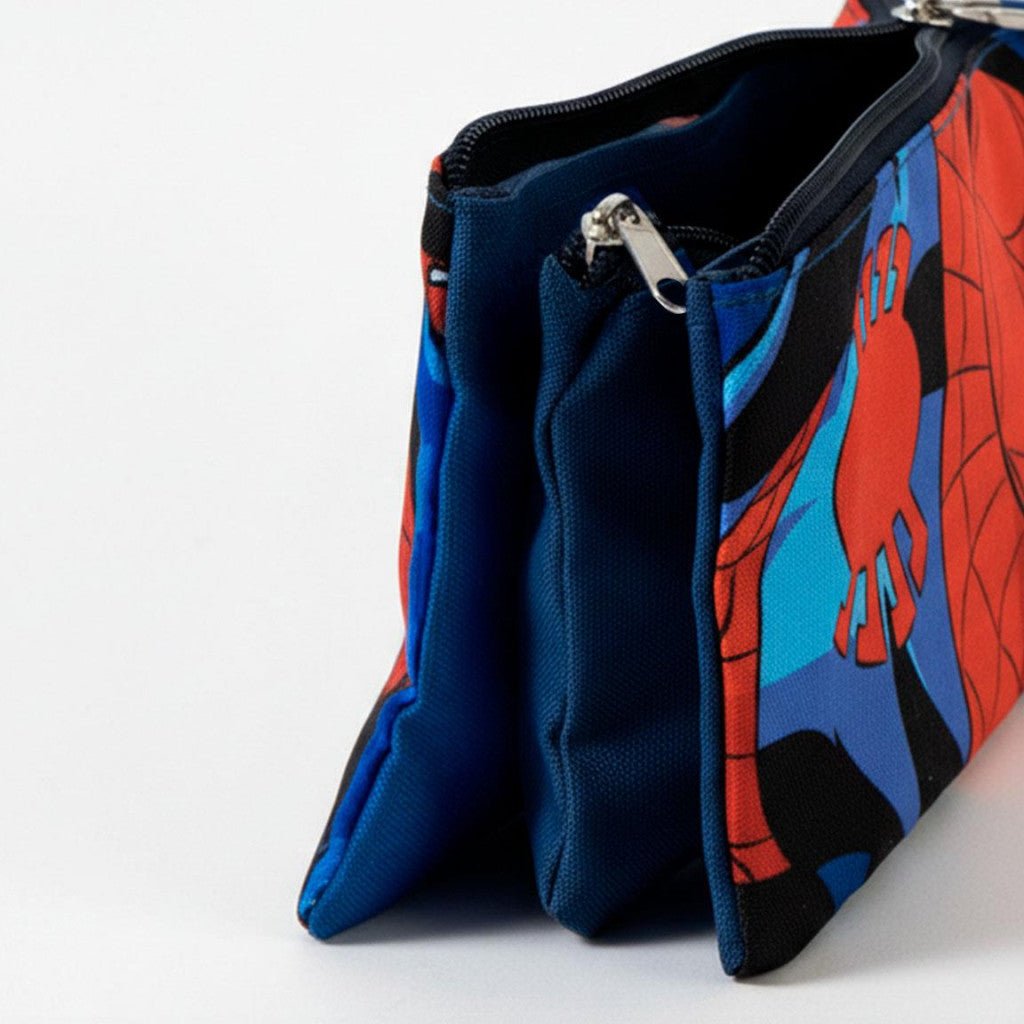 Superman Attack Spiderman Federmäppchen für Kinder – 21 x 11 cm