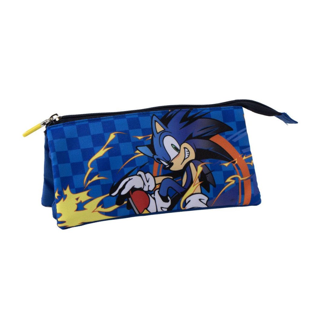 Sonic the Hedgehog Sprint 3-Fach Federmäppchen für Kinder – 23 x 12 cm