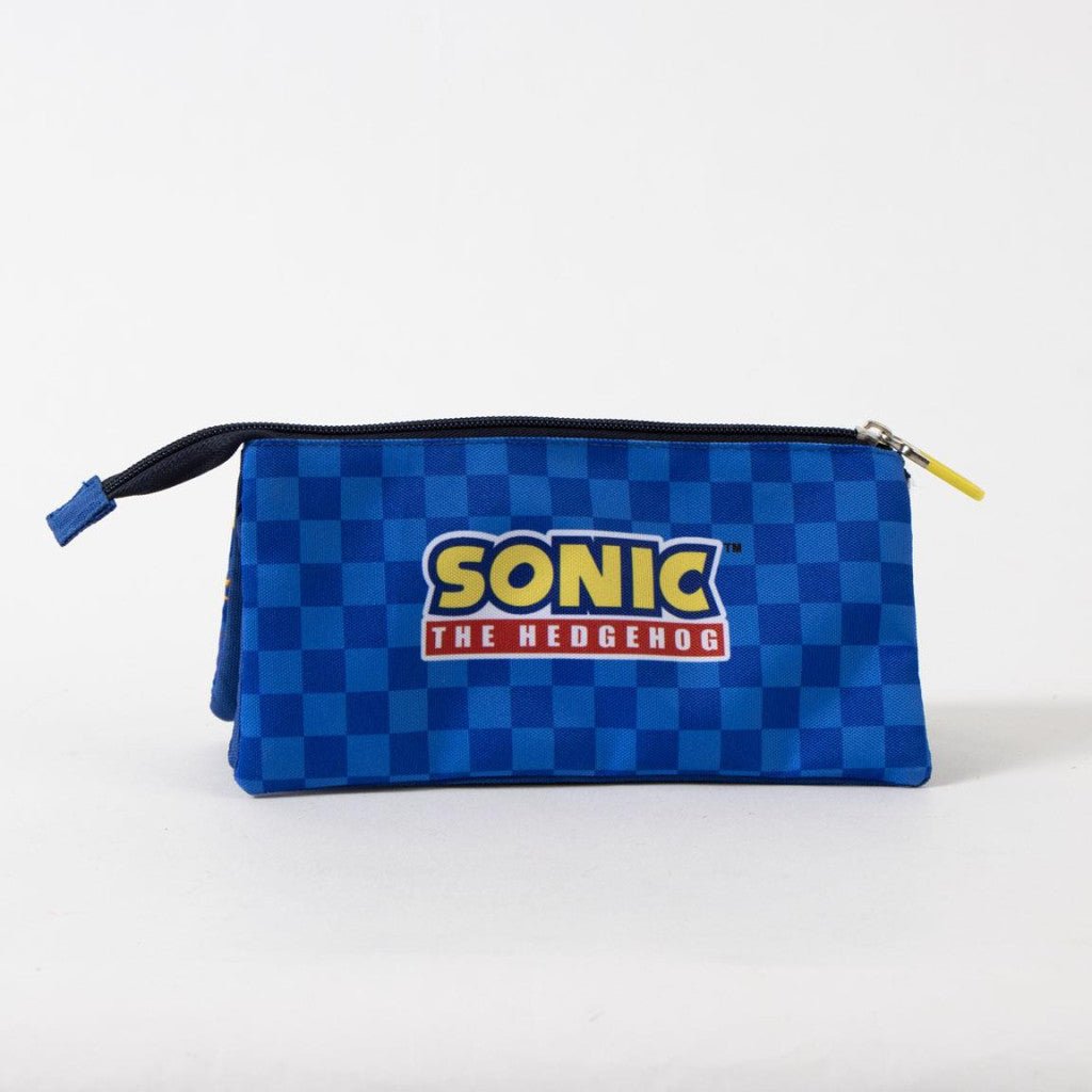 Sonic the Hedgehog Sprint 3-Fach Federmäppchen für Kinder – 23 x 12 cm
