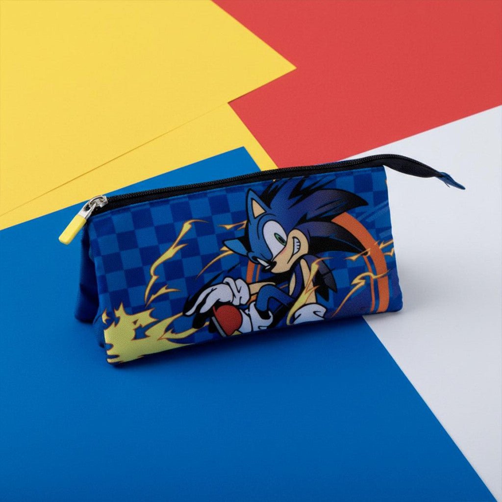Sonic the Hedgehog Sprint 3-Fach Federmäppchen für Kinder – 23 x 12 cm
