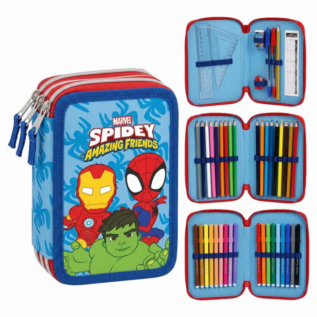 Spiderman Spidey Friends Giotto Federmäppchen für Kinder – 13 x 20 x 7 cm