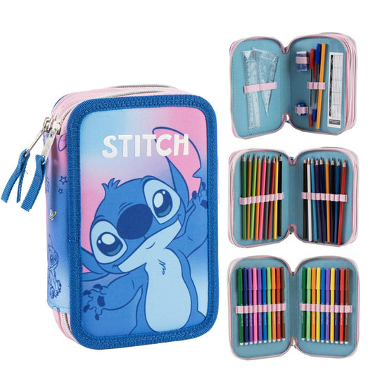 Disney Lilo and Stitch Galaxy Giotto Pencil Case for Kids – 13 x 20 x 7 cm
