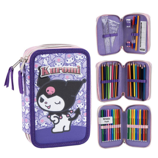 Hello Kitty Little Rebel Giotto Pencil Case for Kids – 13 x 20 x 7 cm