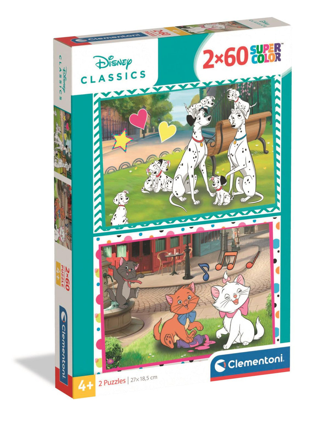 Disney Classics Love 2×60 Teile Puzzle Clementoni