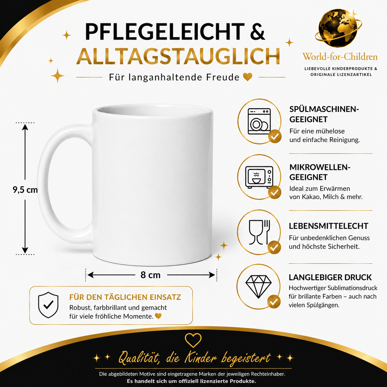 Pummel & Friends Tasse „Naschbrettbauch“ – Keramik (320 ml)