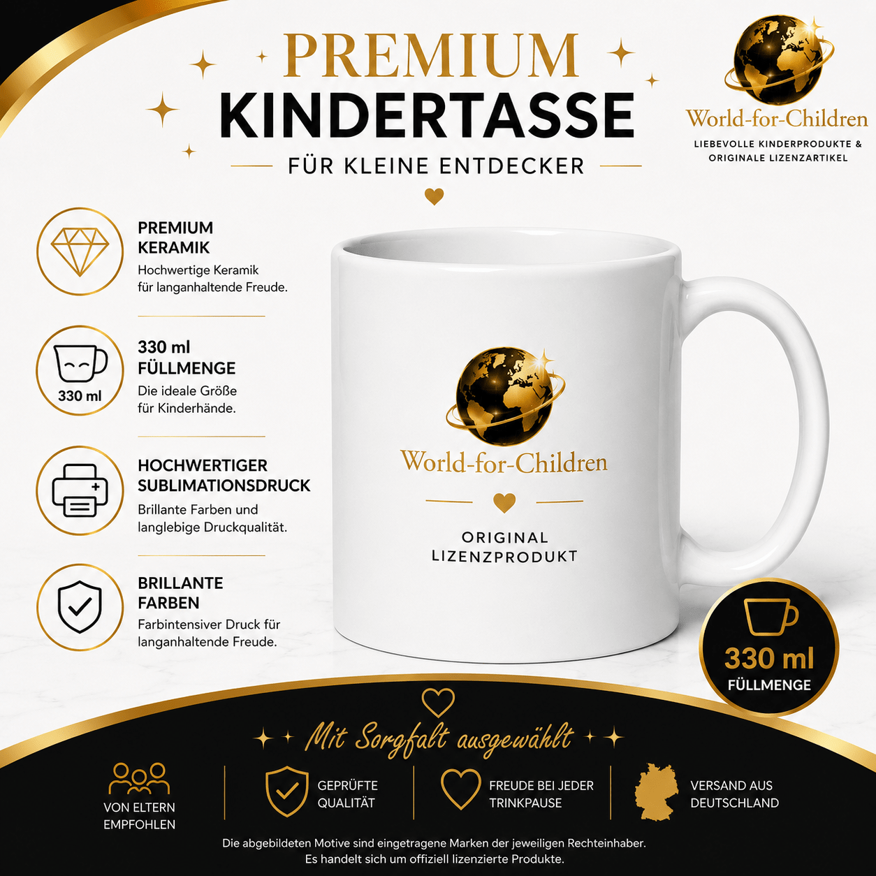 Pummel Einhorn Tasse „Good Food“ – Keramik (320 ml)