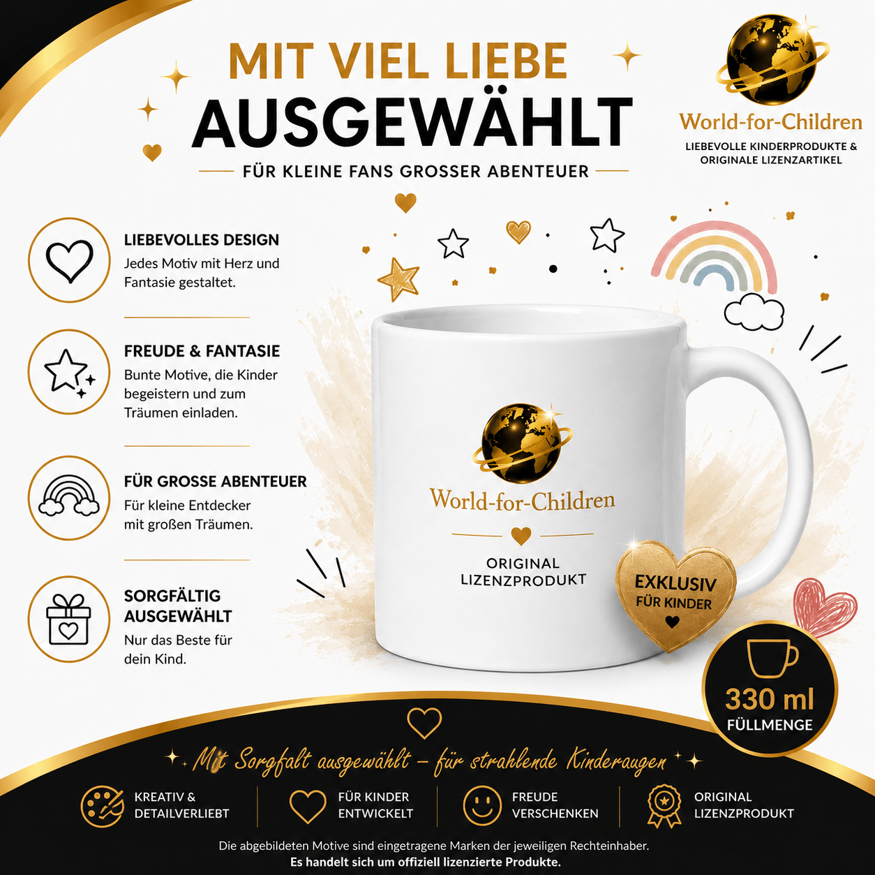 Pummel Einhorn Tasse „Good Food“ – Keramik (320 ml)