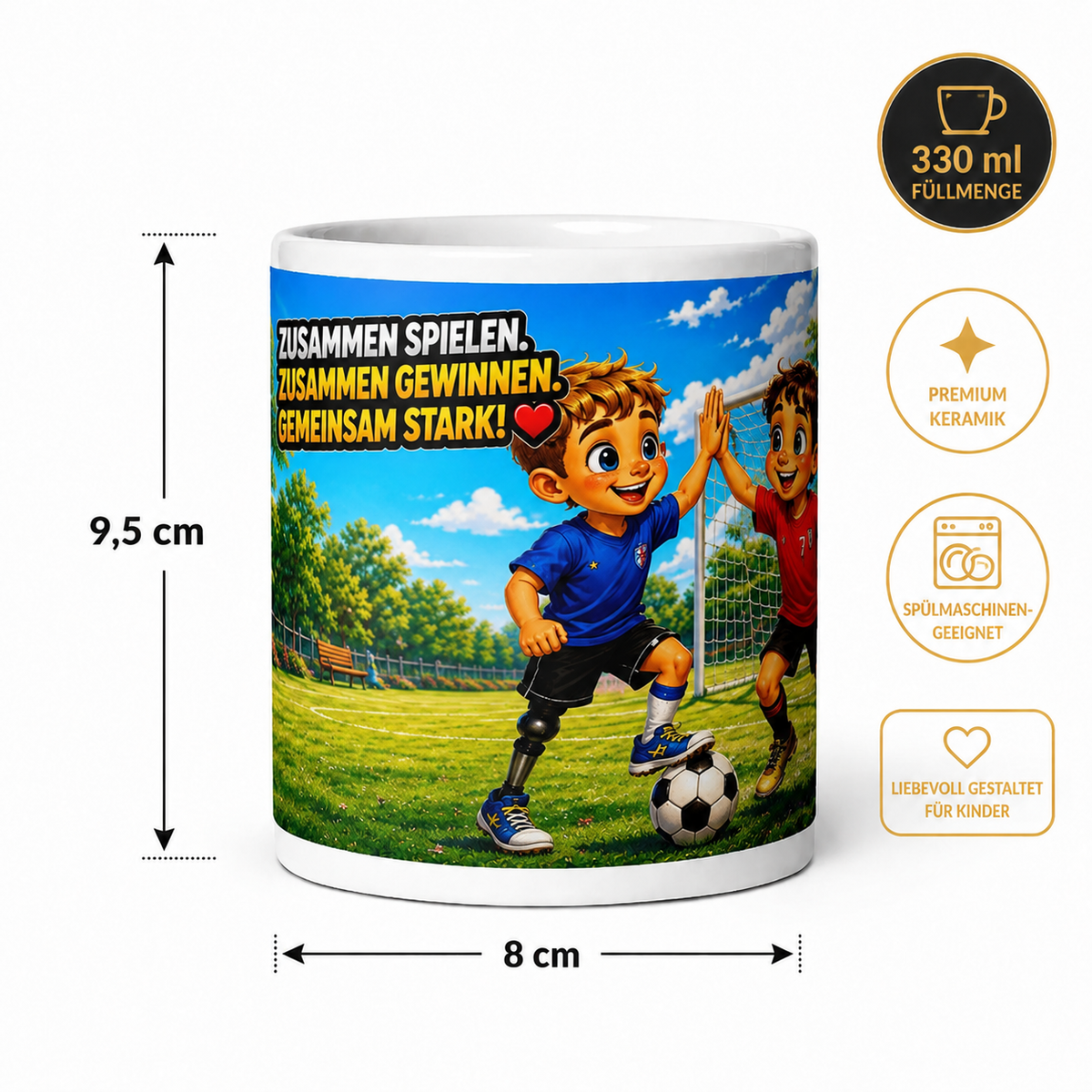 Hand in Hand Tasse – Freundschaft, Hilfe & Zusammenhalt