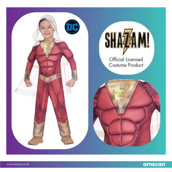 Justice League Red Shazam-Kostüm 8-10 Jahre
