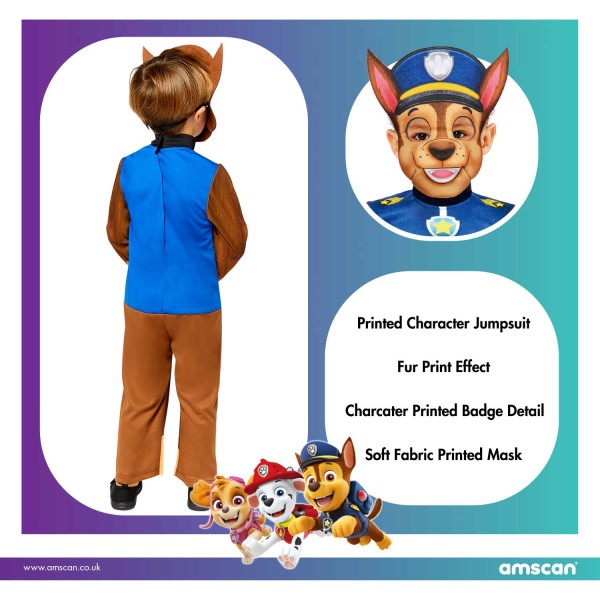Paw Patrol Chase-Kostüm 3-4 Jahre