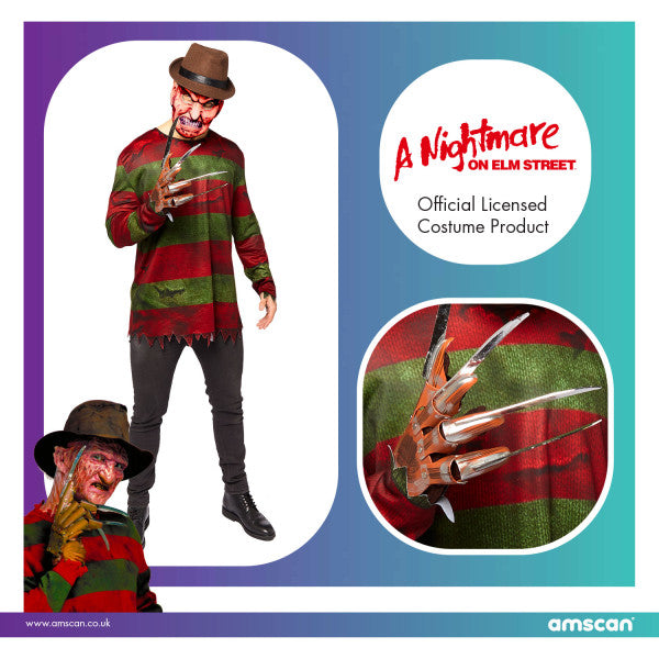 Halloween Scary Freddy Kruger Erwachsenen-Kostüm M/L
