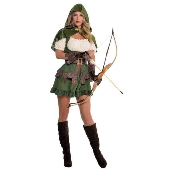 Halloween Green Robin Hoodie Erwachsenenkostüm M/L