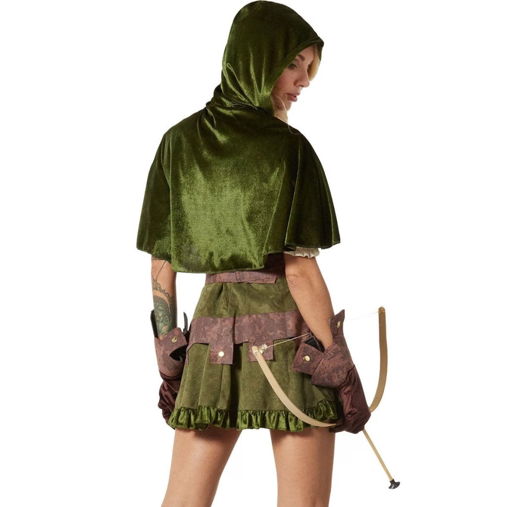 Halloween Green Robin Hoodie Erwachsenenkostüm M/L