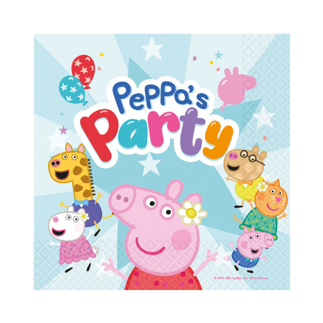 Peppa Wutz Celebration Serviette 16 Stk 33x33 cm