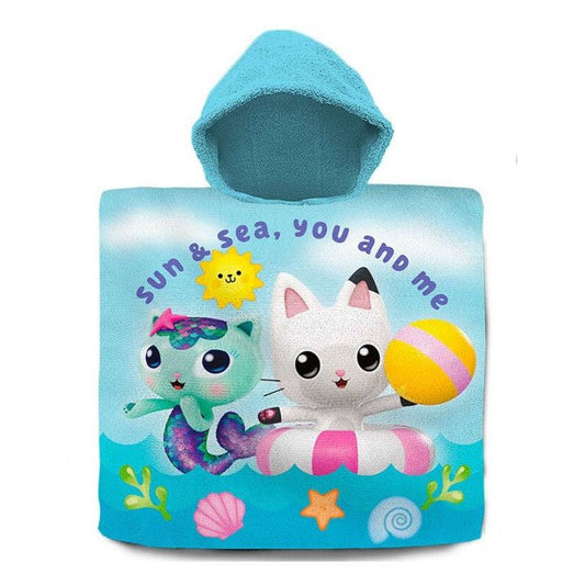 Gabby's Dollhouse Sun and Sea Badeponcho für Kinder aus Baumwolle – 60 × 120 cm