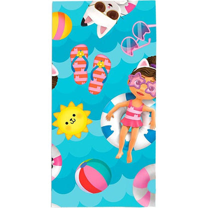 Gabby's Dollhouse Summer Badetuch für Kinder aus Baumwolle – 70 × 140 cm