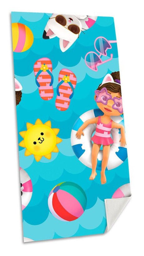 Gabby's Dollhouse Summer Badetuch für Kinder aus Baumwolle – 70 × 140 cm