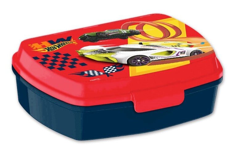 Hot Wheels witzige Brotdose mit einem Fach für Kinder – 17 × 14 × 6,5 cm, BPA-frei