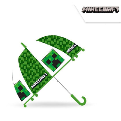 Minecraft Transparent Semi-Automatic Umbrella for Children - 70cm