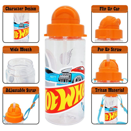 Hot Wheels Race tritan Kunststoff-Trinkflasche mit Schraubverschluss für Kinder – 500 ml
