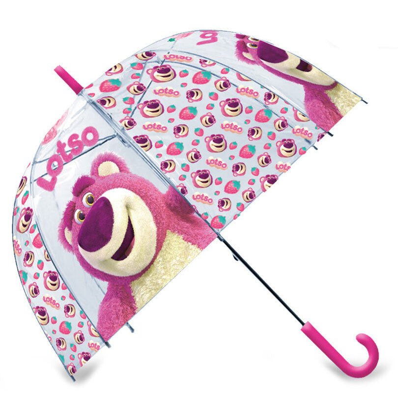 Disney Toy Story Lotso Strawberry Transparenter Kinderregenschirm für Kinder – 70 cm