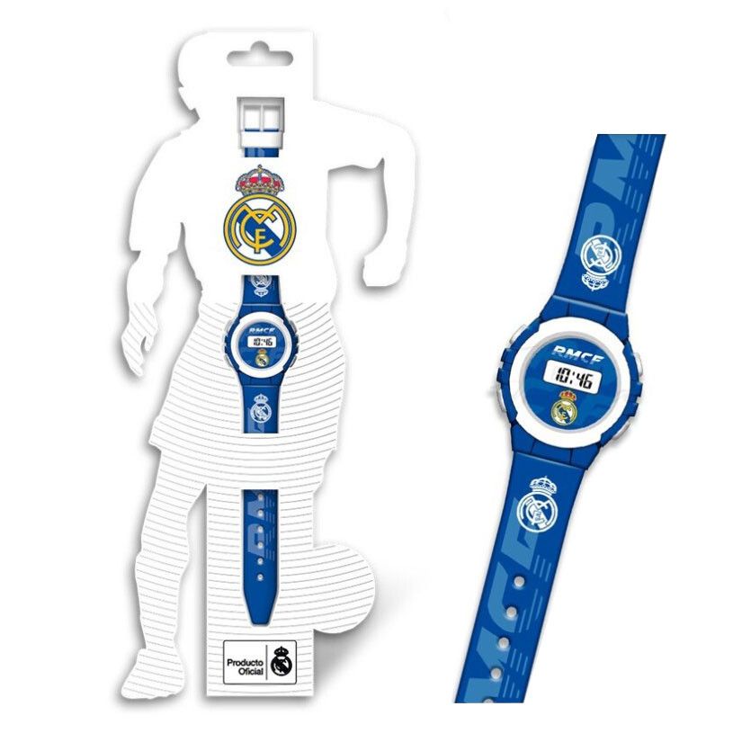 Real Madrid Emblem Blue digitale Uhr