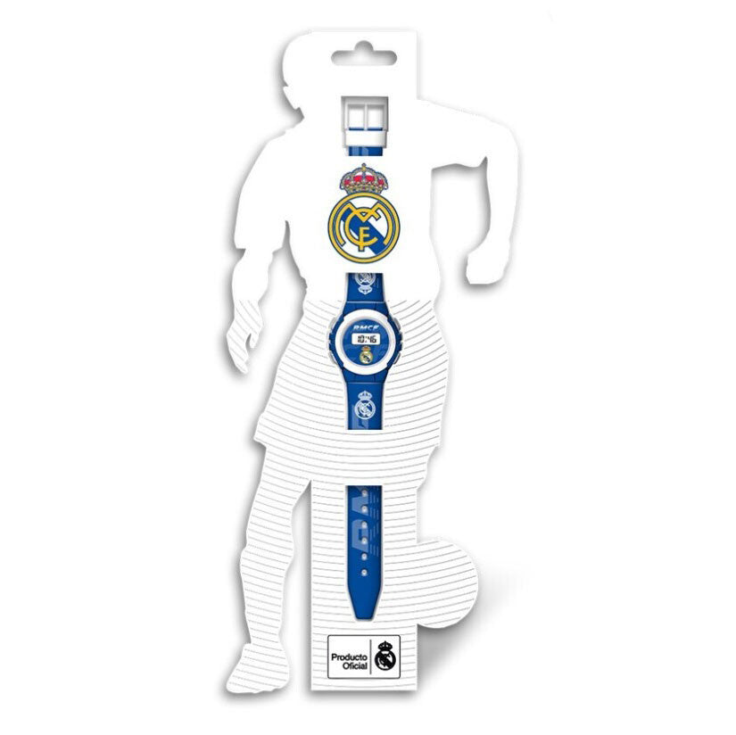 Real Madrid Emblem Blue digitale Uhr