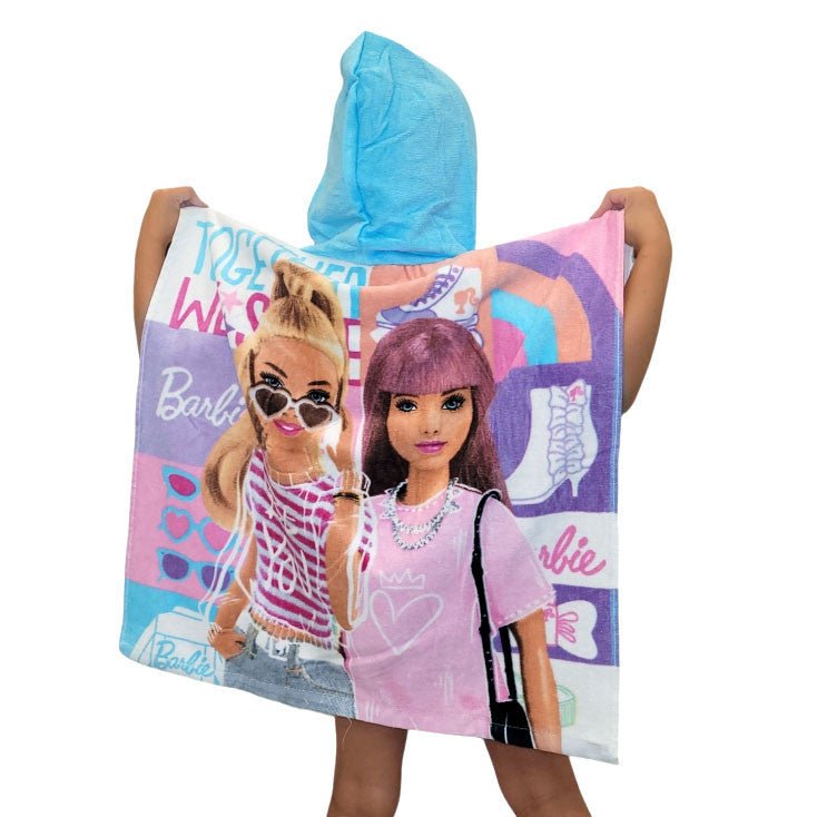 Barbie Together Badeponcho für Kinder aus Baumwolle – 60 × 120 cm