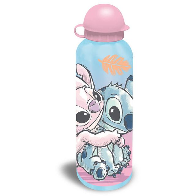 Disney Lilo and Stitch Cheeky Aluminum Drinking Bottle with Spout for Kids - 500 ml
