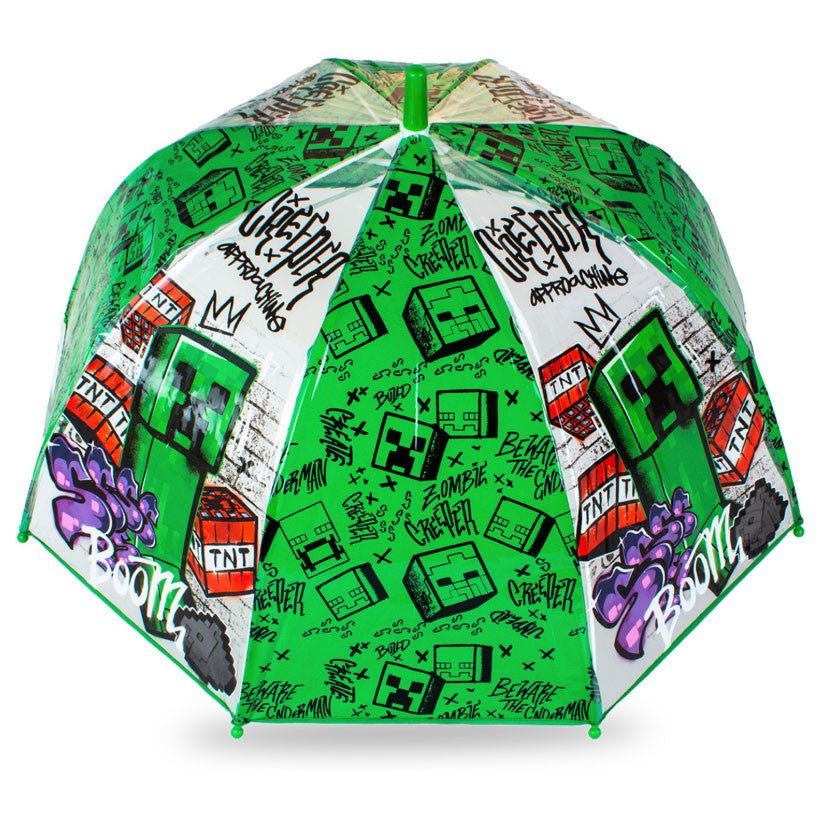 Minecraft Boom Transparenter Kinderregenschirm für Kinder – 70 cm