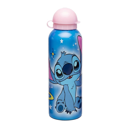 Disney Lilo and Stitch Space Aluminum Water Bottle with Drinking Cap for Kids - 500 ml