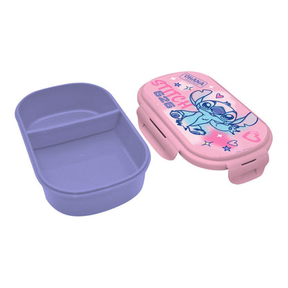 Disney Lilo und Stitch This World + Set Brotdose mit Besteck für Kinder – 21 × 14 × 6 cm, BPA-frei