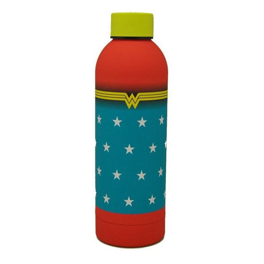 Wonder Woman Star Soft-Touch-Wasserflasche Sport-Trinkflasche aus Kunststoff mit Schraubverschluss für Kinder – 700 ml, BPA-frei