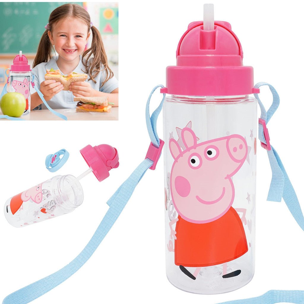 Peppa Wutz Star tritan Kunststoff-Trinkflasche mit Schraubverschluss für Kinder – 500 ml