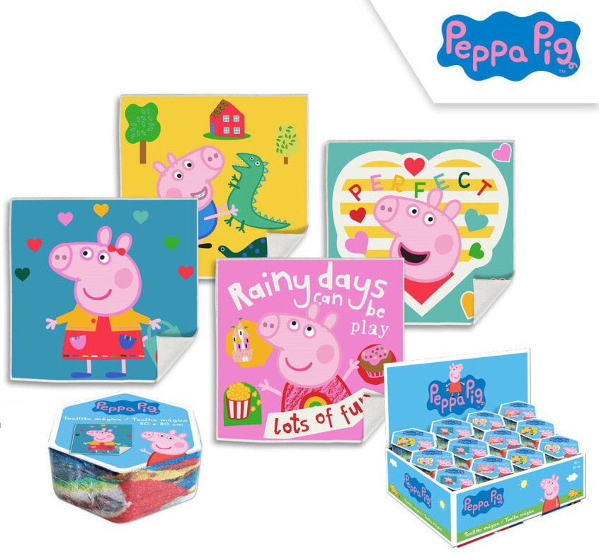 Peppa Wutz Pack Magisches Gesichtshandtuch Gesichtstuch für Kinder aus Baumwolle – 30 × 30 cm