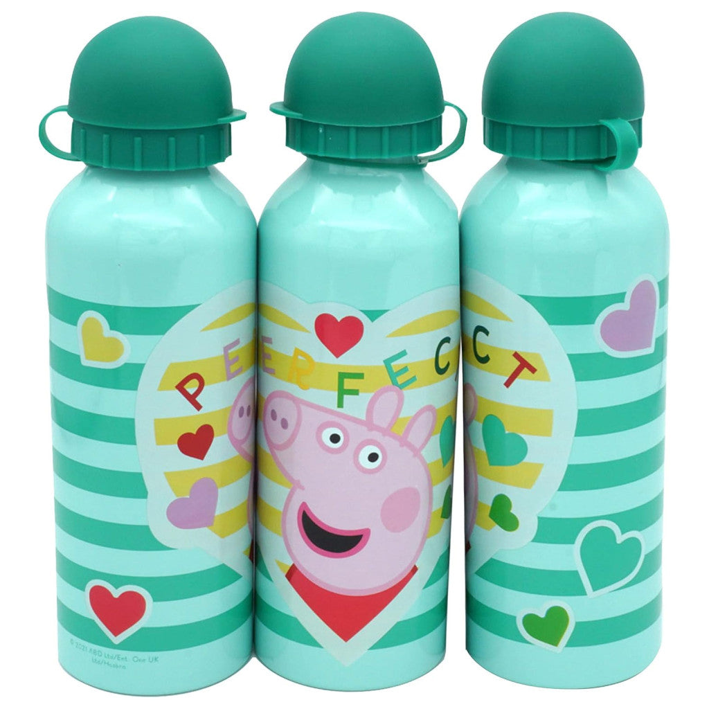 Gourde en aluminium Peppa Pig avec bouchon sport pour enfants – 500 ml