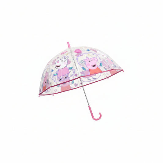 Peppa Wutz Jump Rope Transparenter Kinderregenschirm für Kinder – 70 cm