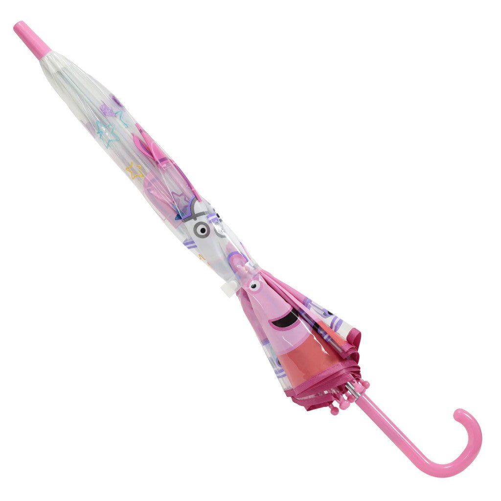 Peppa Wutz Jump Rope Transparenter Kinderregenschirm für Kinder – 70 cm