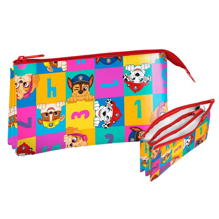 Trousse de toilette Pat' Patrouille pour enfants avec 3 compartiments – 22 x 13 cm