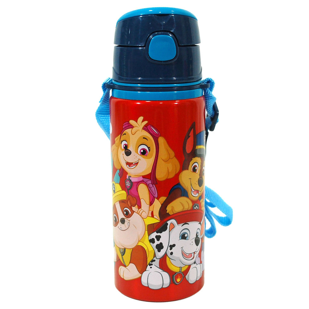 Paw Patrol Aluminum Drinking Bottle with Straw for Kids – 600 ml