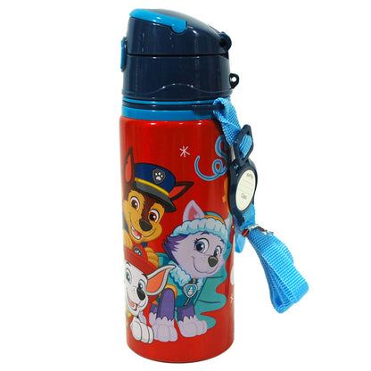 Paw Patrol Aluminum Drinking Bottle with Straw for Kids – 600 ml
