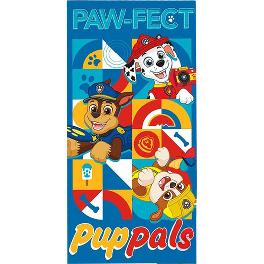 Serviette de bain Paw Patrol Paw-fect pour enfants en coton – 70 × 140 cm