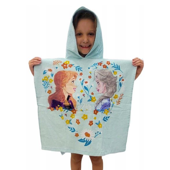 Disney Eiskönigin Flower Badeponcho für Kinder aus Baumwolle – 60 × 120 cm