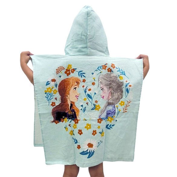 Disney Eiskönigin Flower Badeponcho für Kinder aus Baumwolle – 60 × 120 cm