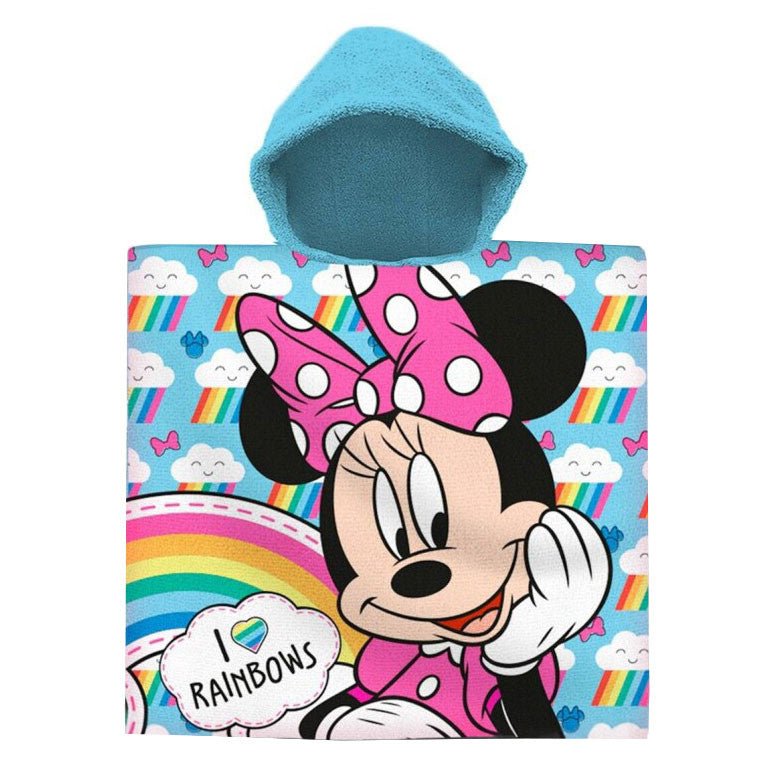 Disney Minnie Rainbows Badeponcho für Kinder aus Baumwolle – 60 × 120 cm