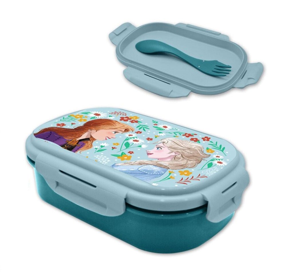 Disney Eiskönigin Enchanted Brotdose mit Besteck für Kinder – 21 × 14 × 6 cm, BPA-frei