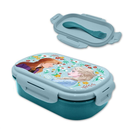 Disney Eiskönigin Enchanted Brotdose mit Besteck für Kinder – 21 × 14 × 6 cm, BPA-frei