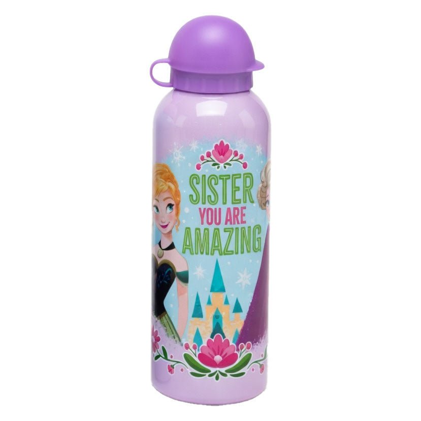 Disney Eiskönigin Amazing Sister Aluminium-Trinkflasche mit Trinkverschluss für Kinder – 500 ml
