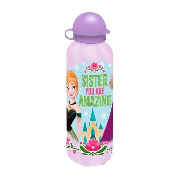 Disney Eiskönigin Amazing Sister Aluminium-Trinkflasche mit Trinkverschluss für Kinder – 500 ml